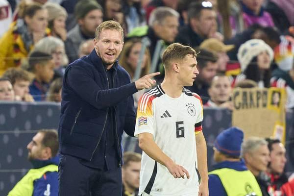 德媒：基米希将回到德国队中场位置，纳帅考虑用科林斯接替他